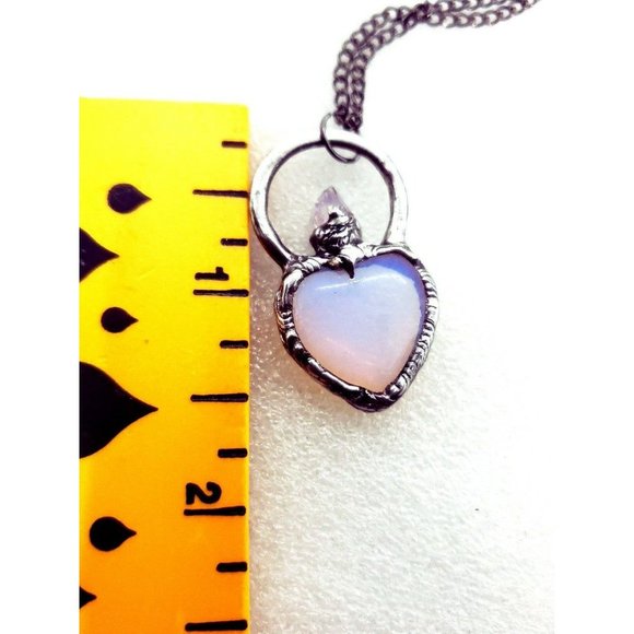 Amethyst and opalite crystal Necklace handmade gothic cosplay egirl jewelry - Picture 12 of 12